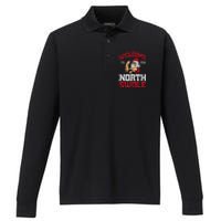 Christmas Welcome North Swole Xmas Muscle Gym Performance Long Sleeve Polo