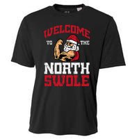 Christmas Welcome North Swole Xmas Muscle Gym Cooling Performance Crew T-Shirt