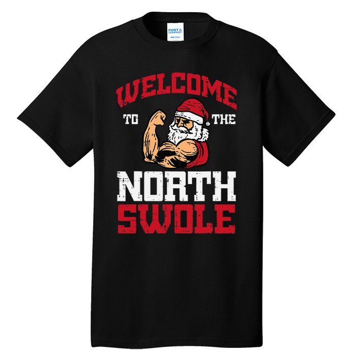 Christmas Welcome North Swole Xmas Muscle Gym Tall T-Shirt