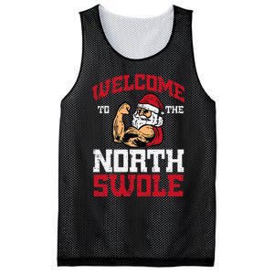 Christmas Welcome North Swole Xmas Muscle Gym Mesh Reversible Basketball Jersey Tank