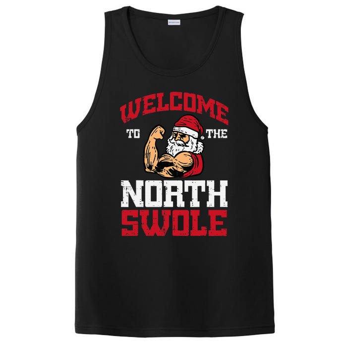 Christmas Welcome North Swole Xmas Muscle Gym PosiCharge Competitor Tank