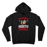 Christmas Welcome North Swole Xmas Muscle Gym Tall Hoodie