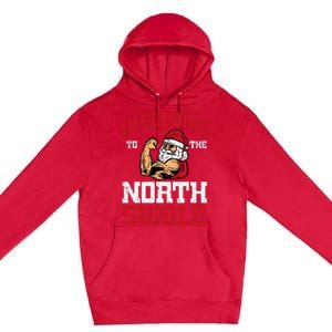 Christmas Welcome North Swole Xmas Muscle Gym Premium Pullover Hoodie