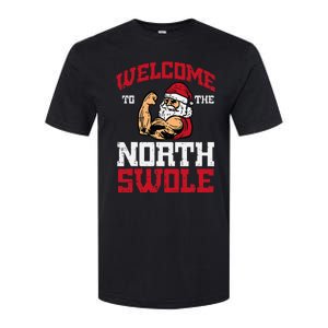 Christmas Welcome North Swole Xmas Muscle Gym Softstyle CVC T-Shirt