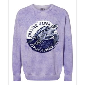 Chasing Waves Naples Florida Colorblast Crewneck Sweatshirt