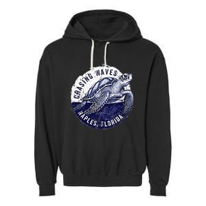 Chasing Waves Naples Florida Garment-Dyed Fleece Hoodie