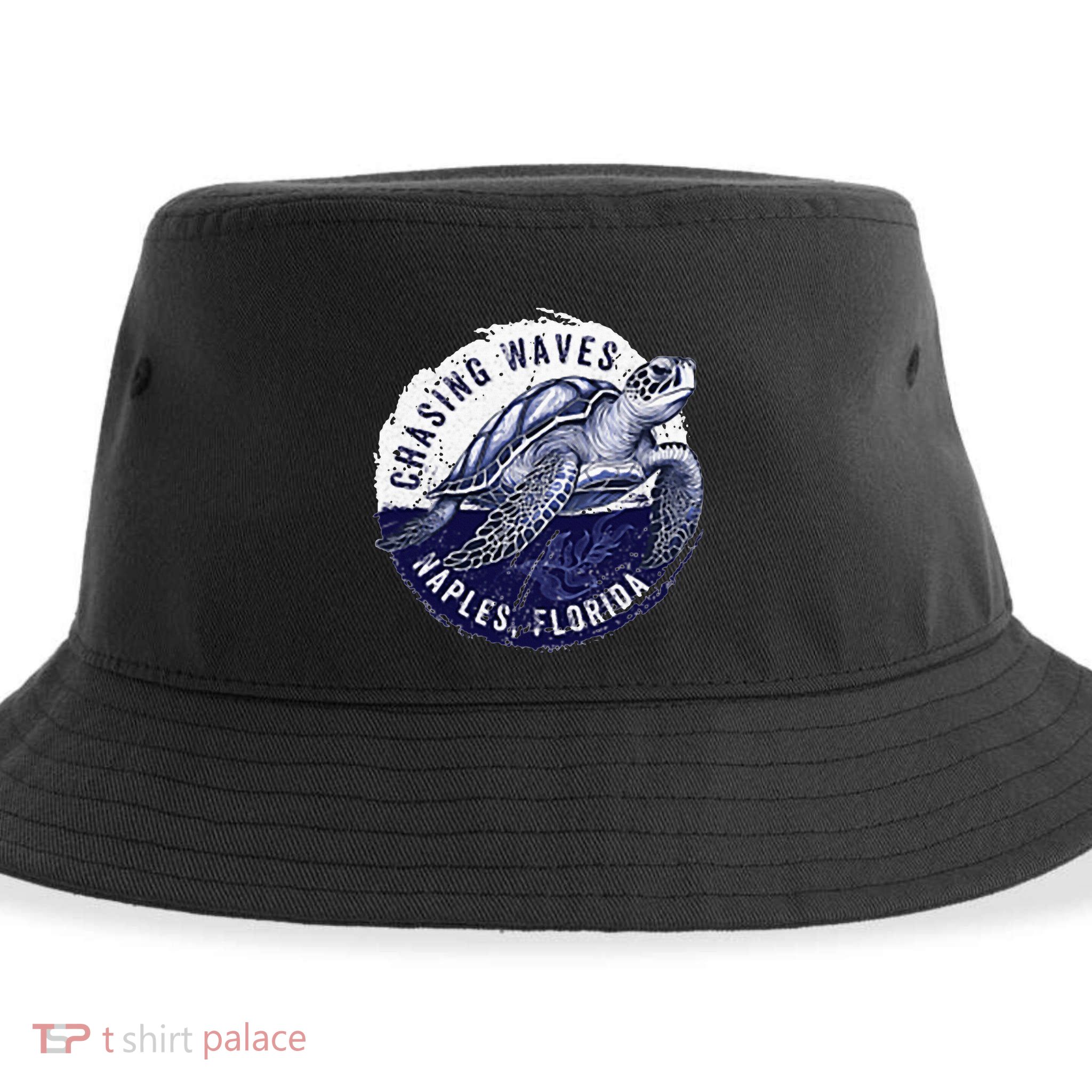 Chasing Waves Naples Florida Sustainable Bucket Hat