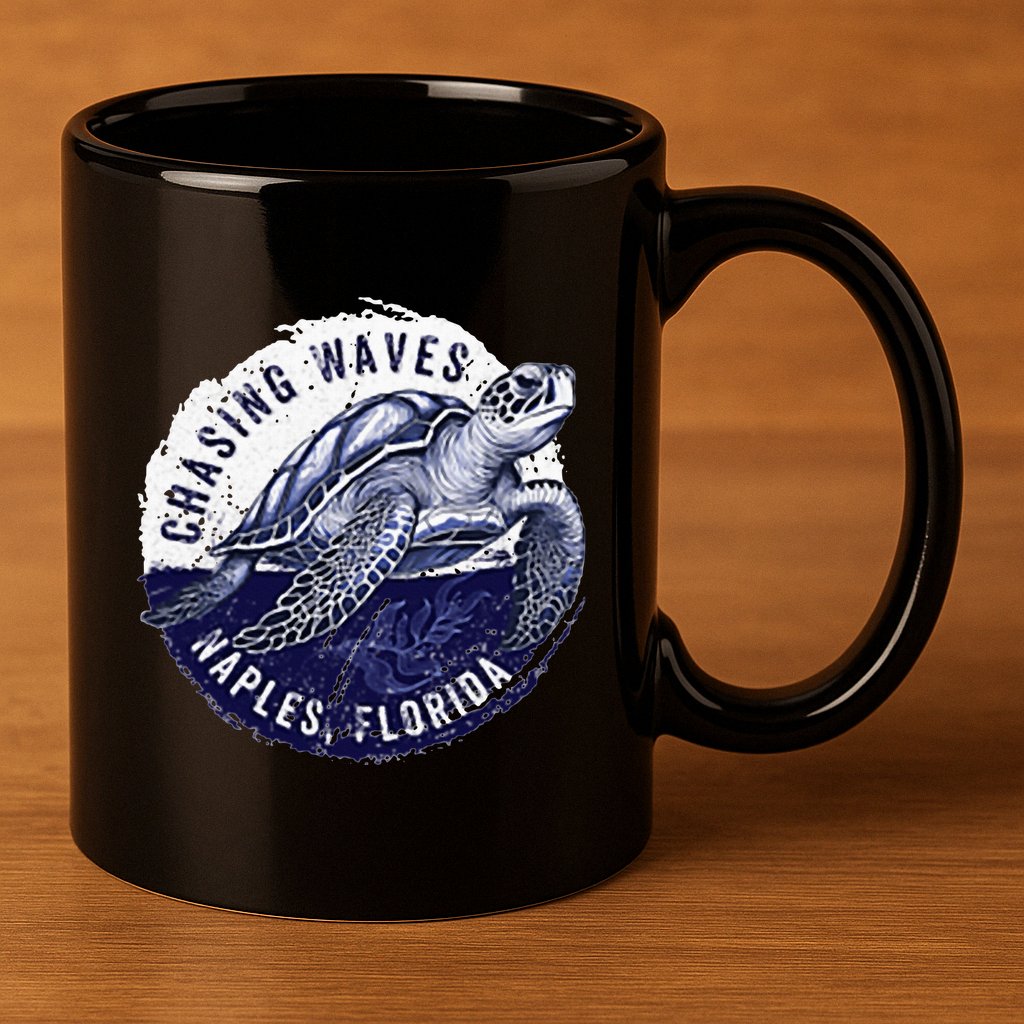 Chasing Waves Naples Florida 11oz C Handle Ceramic Mug