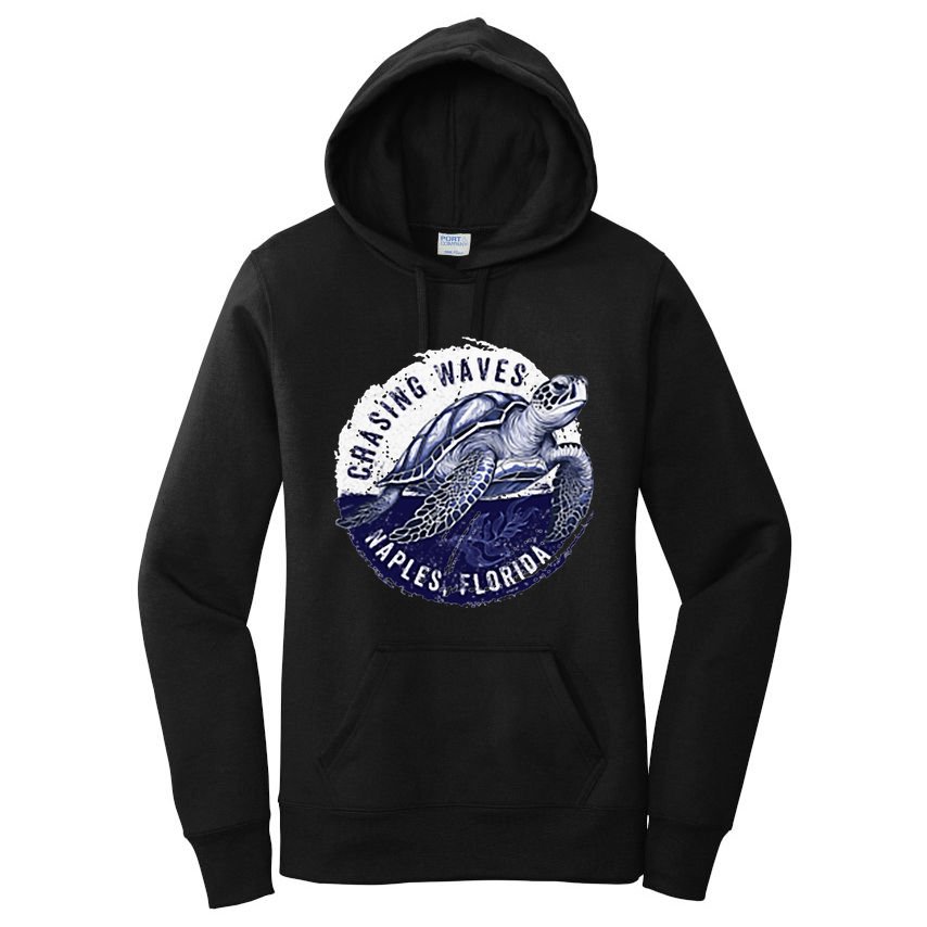 Chasing Waves Naples Florida Women's Pullover Hoodie