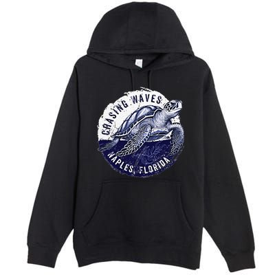 Chasing Waves Naples Florida Premium Pullover Hoodie