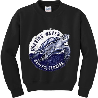 Chasing Waves Naples Florida Kids Sweatshirt
