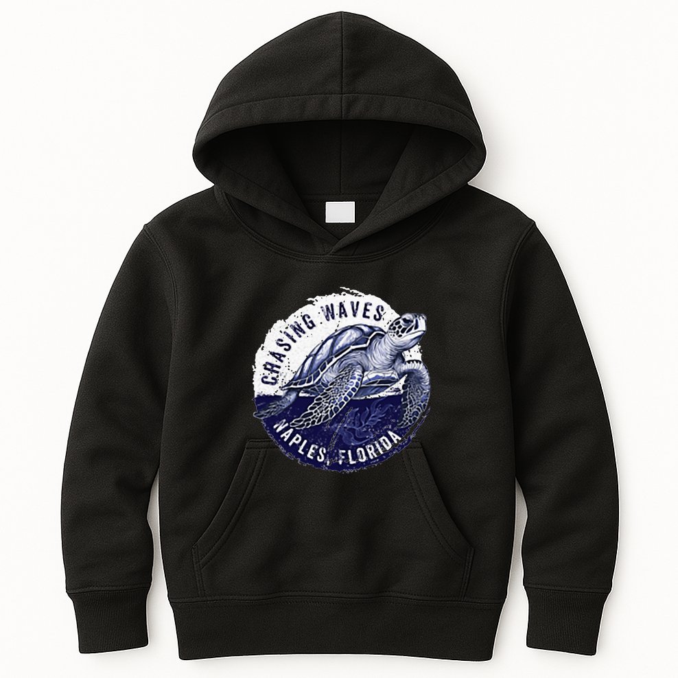 Chasing Waves Naples Florida Kids Hoodie