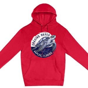 Chasing Waves Naples Florida Premium Pullover Hoodie