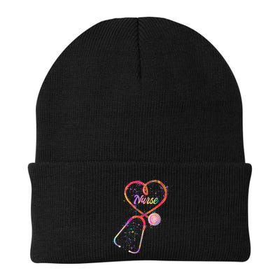 Cute Watercolor Nurse Heart Stethoscope Beanie