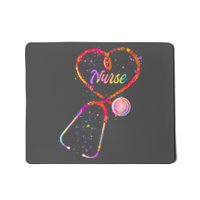 Cute Watercolor Nurse Heart Stethoscope Mousepad