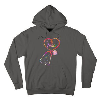 Cute Watercolor Nurse Heart Stethoscope Tall Hoodie