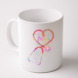 Cute Watercolor Nurse Heart Stethoscope Coffee Mug