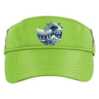 Cute Wave Of Blue Cats For Kamala Funny Gift Adult Drive Performance Visor