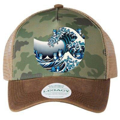 Cute Wave Of Blue Cats For Kamala Funny Gift Legacy Tie Dye Trucker Hat