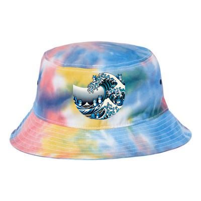 Cute Wave Of Blue Cats For Kamala Funny Gift Tie Dye Newport Bucket Hat