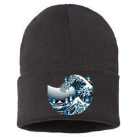 Cute Wave Of Blue Cats For Kamala Funny Gift Sustainable Knit Beanie