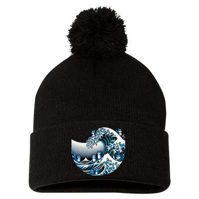 Cute Wave Of Blue Cats For Kamala Funny Gift Pom Pom 12in Knit Beanie