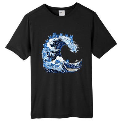 Cute Wave Of Blue Cats For Kamala Tall Fusion ChromaSoft Performance T-Shirt