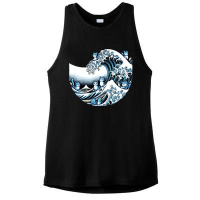 Cute Wave Of Blue Cats For Kamala Funny Ladies PosiCharge Tri-Blend Wicking Tank