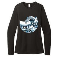 Cute Wave Of Blue Cats For Kamala Funny Womens CVC Long Sleeve Shirt