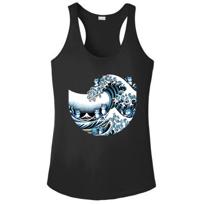 Cute Wave Of Blue Cats For Kamala Funny Ladies PosiCharge Competitor Racerback Tank