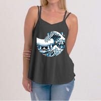 Cute Wave Of Blue Cats For Kamala Funny Women's Strappy Tank