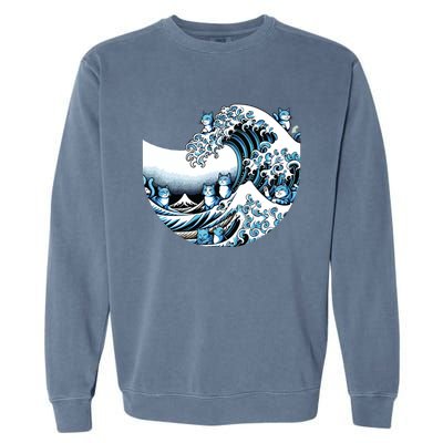 Cute Wave Of Blue Cats For Kamala Funny Garment-Dyed Sweatshirt