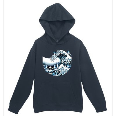 Cute Wave Of Blue Cats For Kamala Funny Urban Pullover Hoodie