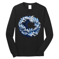 Cute Wave Of Blue Cats For Kamala Long Sleeve Shirt