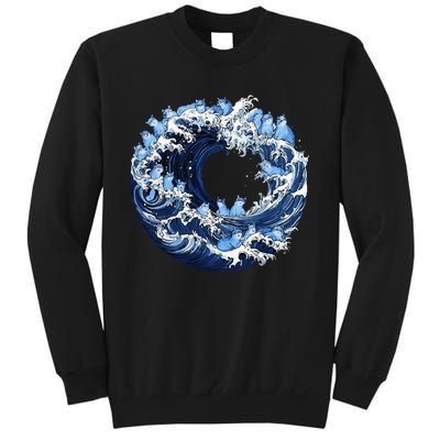 Cute Wave Of Blue Cats For Kamala Sweatshirt