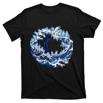 Cute Wave Of Blue Cats For Kamala T-Shirt