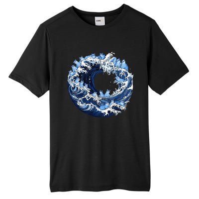 Cute Wave Of Blue Cats For Kamala Tall Fusion ChromaSoft Performance T-Shirt