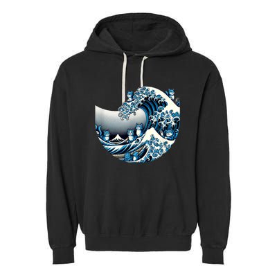 Cute Wave Of Blue Cats For Kamala Funny Garment-Dyed Fleece Hoodie