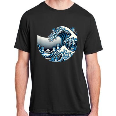 Cute Wave Of Blue Cats For Kamala Funny Adult ChromaSoft Performance T-Shirt