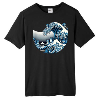 Cute Wave Of Blue Cats For Kamala Funny Tall Fusion ChromaSoft Performance T-Shirt