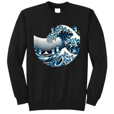 Cute Wave Of Blue Cats For Kamala Funny Tall Sweatshirt