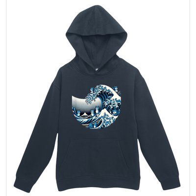 Cute Wave Of Blue Cats For Kamala Funny Urban Pullover Hoodie