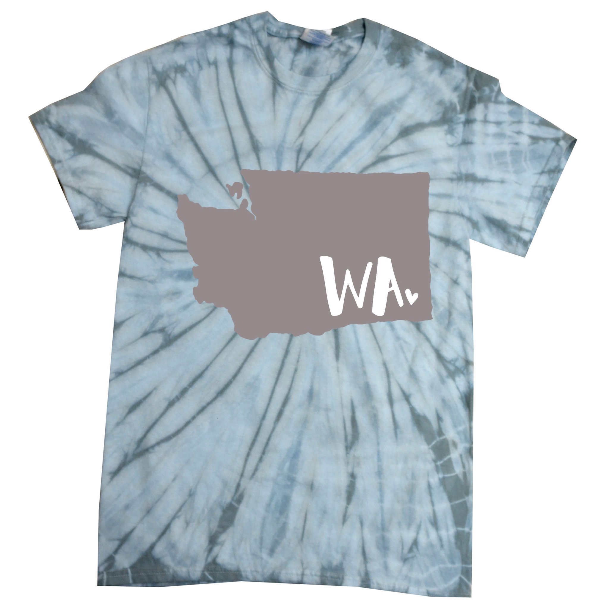 Cute Washington Outline Gift From Wa Tie-Dye T-Shirt