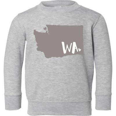Cute Washington Outline Gift From Wa Toddler Sweatshirt