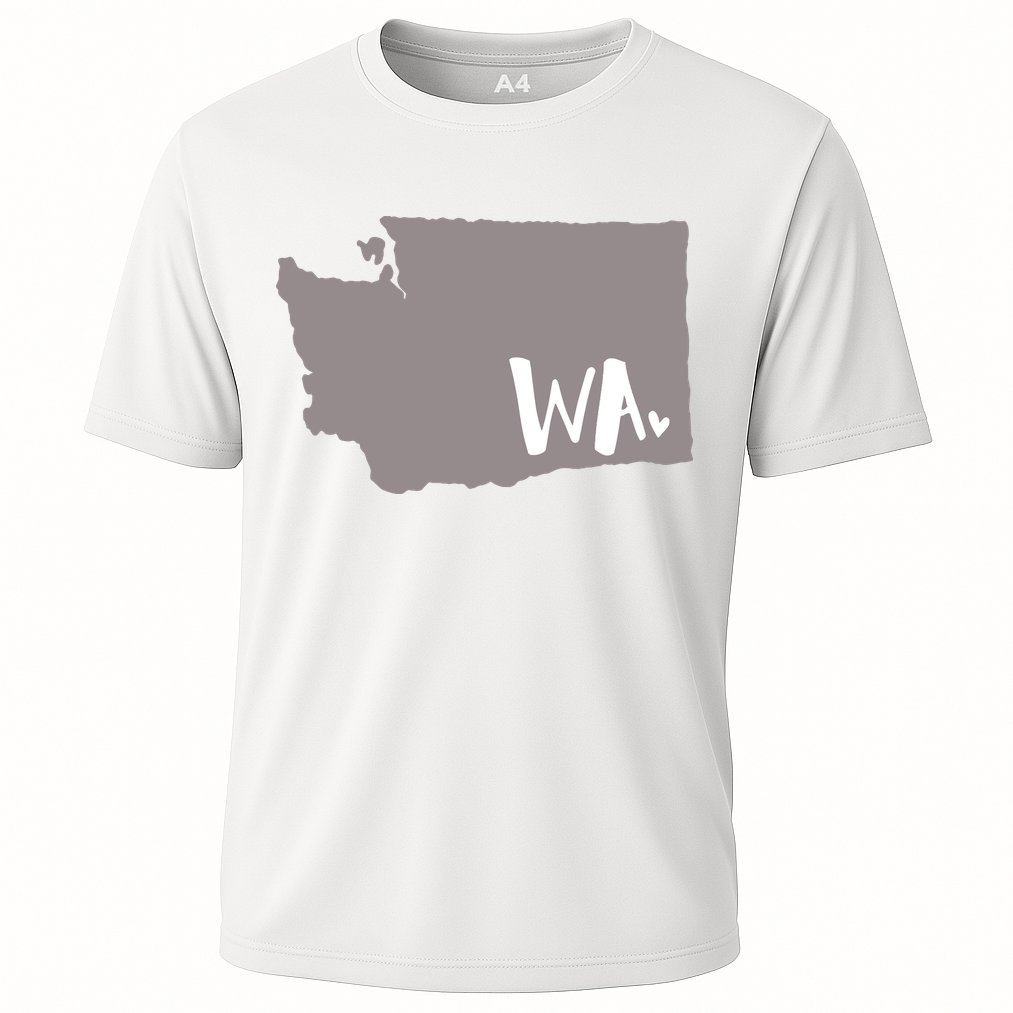 Cute Washington Outline Gift From Wa Cooling Performance Crew T-Shirt