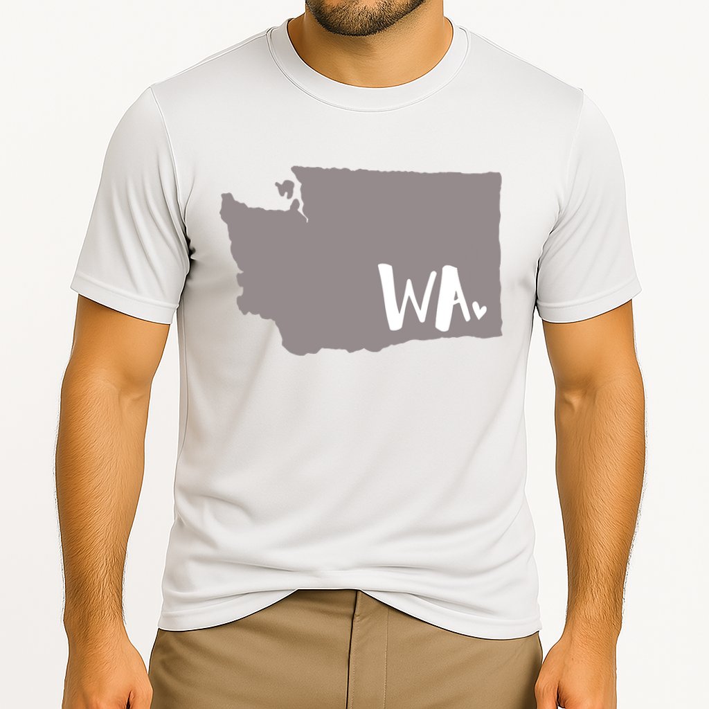 Cute Washington Outline Gift From Wa Cooling Performance Crew T-Shirt