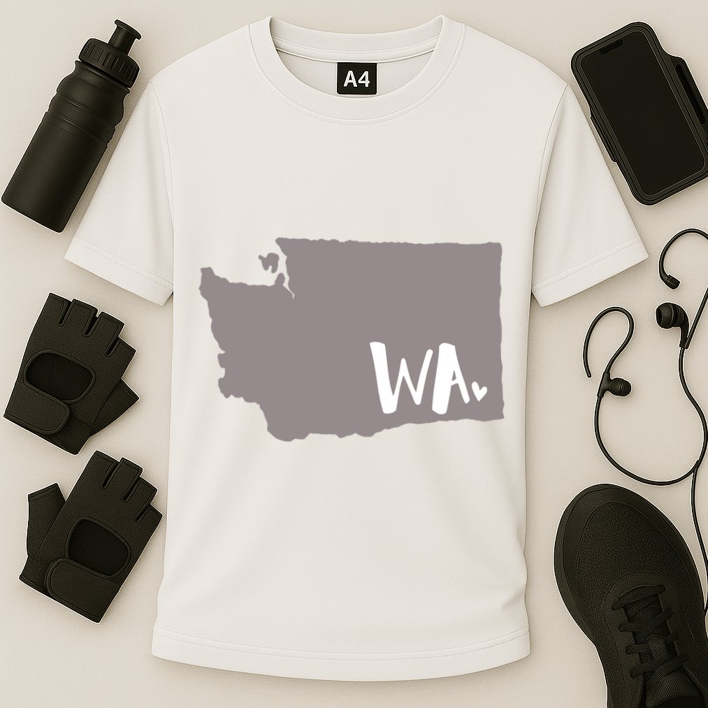 Cute Washington Outline Gift From Wa Cooling Performance Crew T-Shirt