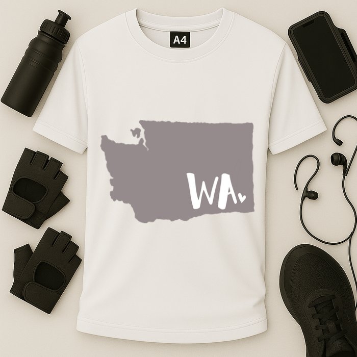Cute Washington Outline Gift From Wa Cooling Performance Crew T-Shirt