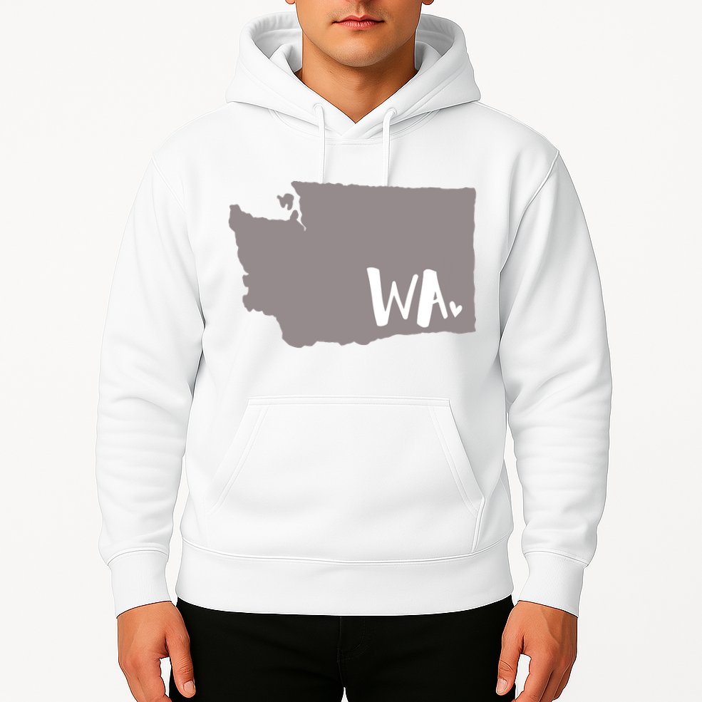 Cute Washington Outline Gift From Wa Hoodie