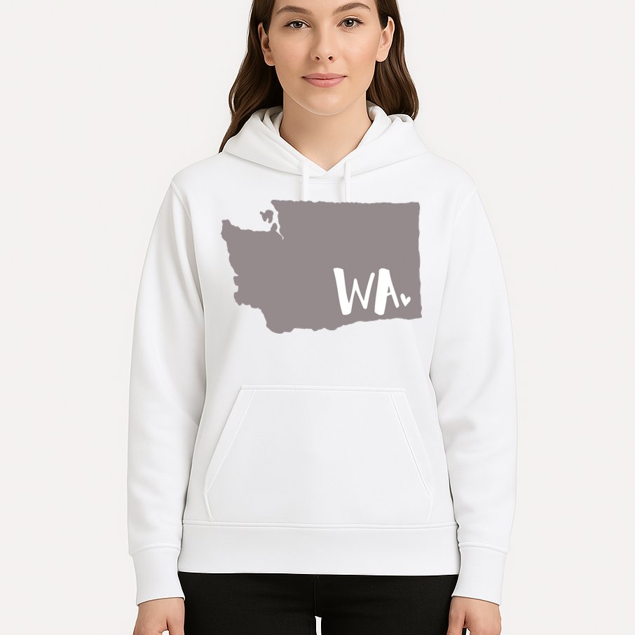 Cute Washington Outline Gift From Wa Hoodie